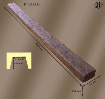 20’lik Özel Balta Yontma Dokulu Poliüretan Kiriş