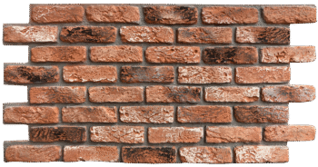 Barock Dark Rustic – İç ve Dış Mekan için (Poliüretan) 3B Tuğla Görünümlü Duvar Paneli (110 cm x 62 cm)