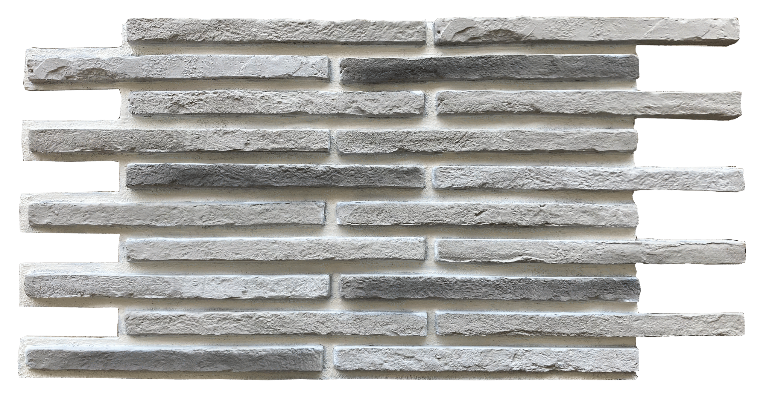 Long-Grey.png Varilla Grey – İç ve Dış Mekan için (Poliüretan) 3B Tuğla Görünümlü Duvar Paneli (104 cm x 62 cm) - Görsel 1