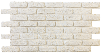 Barock Blancura – İç ve Dış Mekan için (Poliüretan) 3B Tuğla Görünümlü Duvar Paneli (110 cm x 62 cm)
