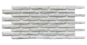 Roma Brick Blancura – İç ve Dış Mekan için (Poliüretan) 3B Tuğla Görünümlü Duvar Paneli (128 cm x 57 cm)