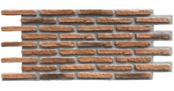 Roma Brick Naranja – İç ve Dış Mekan için (Poliüretan) 3B Tuğla Görünümlü Duvar Paneli (117 cm x 52 cm)