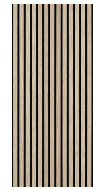 Akustik Panel 244x60 - Gerçek Ahşap Lamel Ses Yalıtımlı - Açık Kahve No2