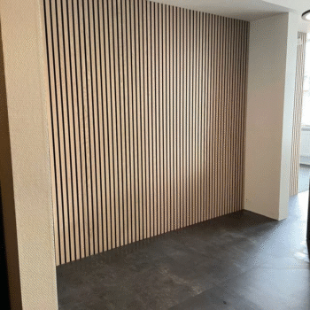 Akustik Panel 244x60 - Gerçek Ahşap Lamel Ses Yalıtımlı - Açık Kahve No2 - Görsel 5
