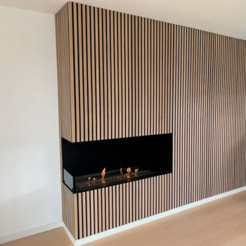 Akustik Panel 244x60 - Gerçek Ahşap Lamel Ses Yalıtımlı - Açık Kahve No2 - Görsel 4