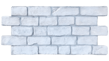 Briquet Blancura – İç ve Dış Mekan için (Poliüretan) 3B Taş Görünümlü Duvar Paneli (117 cm x 59 cm)