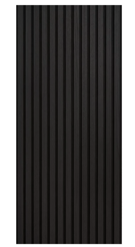Akustik Panel 244x60  - Gerçek Ahşap Lamel Ses Yalıtımlı - Siyah no1